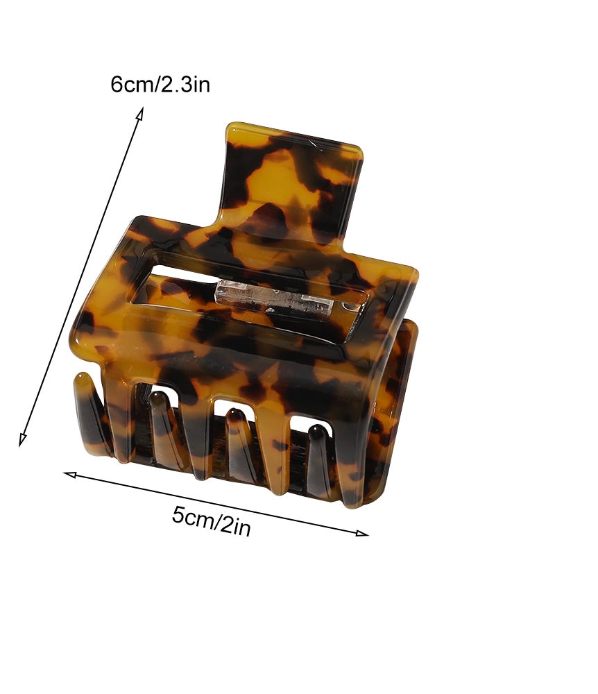 Small Tortoise Acetate Hair Clip claw - Bellebunch