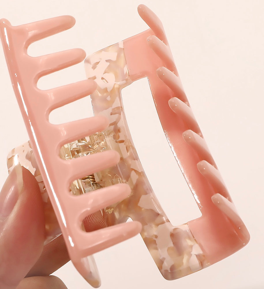 Medium Rectangular Acrylic Hair Claw Clips - Bellebunch